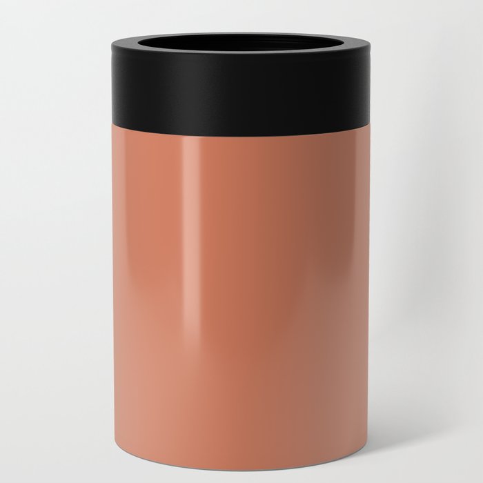 Terracotta Orange Solid Color Can Cooler