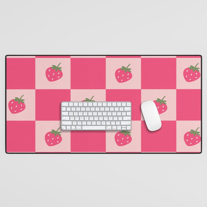 Cute strawberry pattern Desk Mat