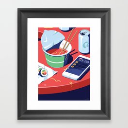 A night out in Seoul - Part 10 - Convenient Store Dinner Framed Art Print