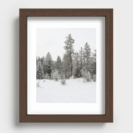 snowy trees Recessed Framed Print