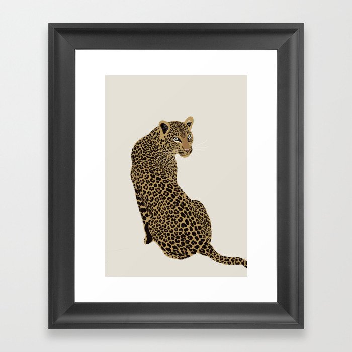 Leopard pathera pardus Framed Art Print
