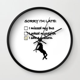 Unicorn Jokes Wall Clocks For Any Decor Style Society6