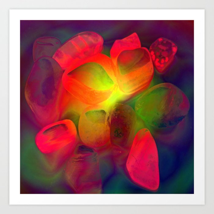 lluminated Pebbles Art Print