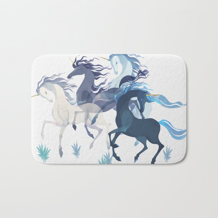 Running Unicorns Bath Mat