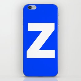 letter Z (White & Blue) iPhone Skin