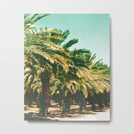 Coconut Tree Lineup Metal Print | Tropicalvacation, Kitschyhawaii, Vintagekitschy, Vintagewatercolor, Coconuttree, Retrohawaii, Retropalmtrees, Aerosol, Islandvacation, Painting 