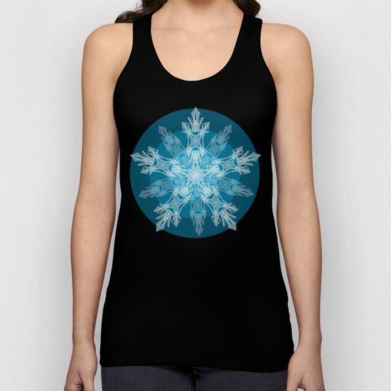 1 Blue Snowflake Unisex Tank Top