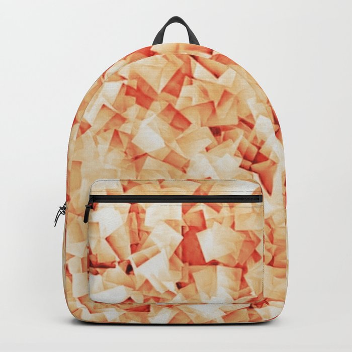Geometric Stacks Mini Sepia Orange Backpack