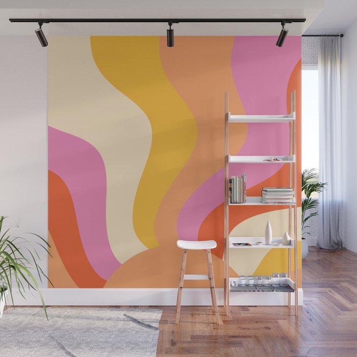 70s Retro Groovy Background 10 Wall Mural