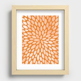 Floral Bloom in Orange Recessed Framed Print