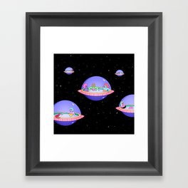 Space Pods Framed Art Print