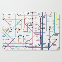 The Broadway Musical History Subway Map Cutting Board