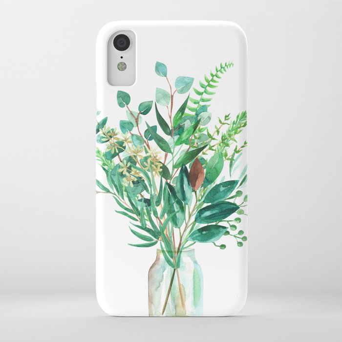 greenery in the jar iphone case
