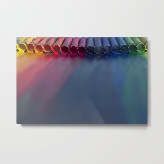 Crayons: Just Melted Metal Print