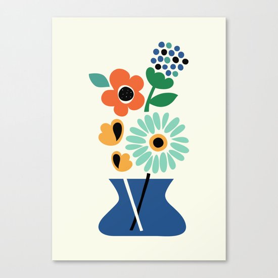 Floral Time Canvas Print