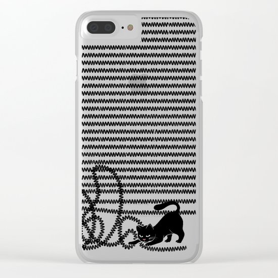 Unravel (in Blue) Clear iPhone Case