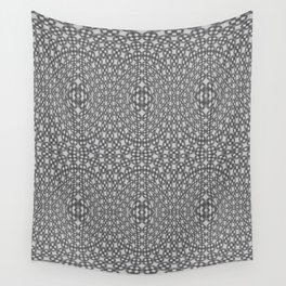 Modern Grayscale Optical Geometric Pattern Wall Tapestry