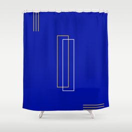 Blue Door Abstract Shower Curtain