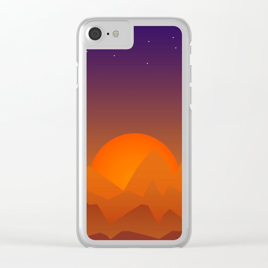 Slumbering Hills, Southwestern Landscape Art Clear iPhone Case