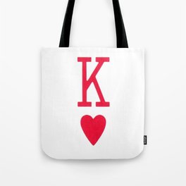 King of Heart - Red K Heart Tote Bag