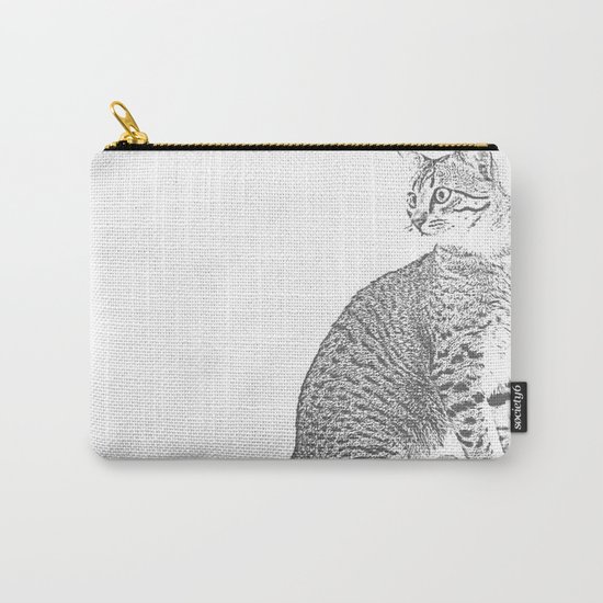 Cat Sketch Carry-All Pouch