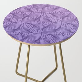 Abstract Wavy Circle Pattern with a Subtle Purple Gradient Ombre Tie Dye Overlay Side Table