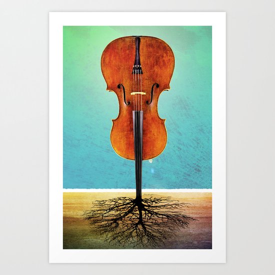Rooted sound. Art Print