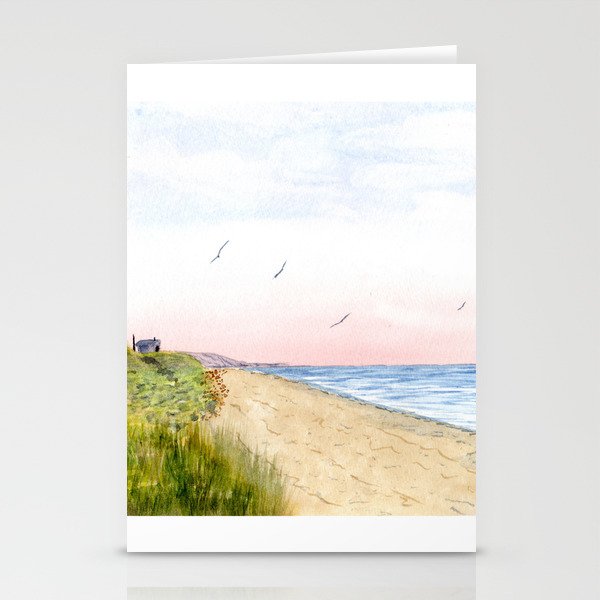 Hut by the sea Stationery Cards