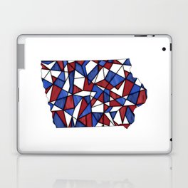 Iowa State map in stained glass style Laptop Skin