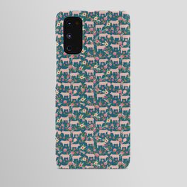 Pig florals farm homesteader pigs cute farms animals floral gifts Android Case