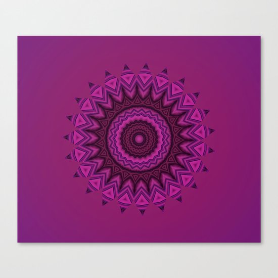 Deep purple mandala Canvas Print