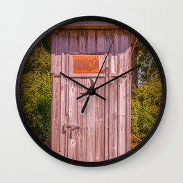 Outhouse in Paris Springs Missouri off Route 66 Wall Clock | Digital, Mother Road, Ty Bach, Nostalgia, Johnny House, Vintage, Bathroom, Photo, Rt 66, Americana 