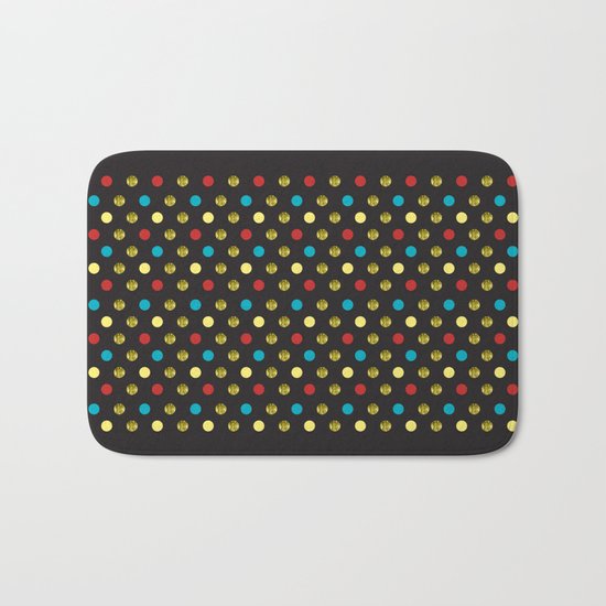 Golden Dots Bath Mat