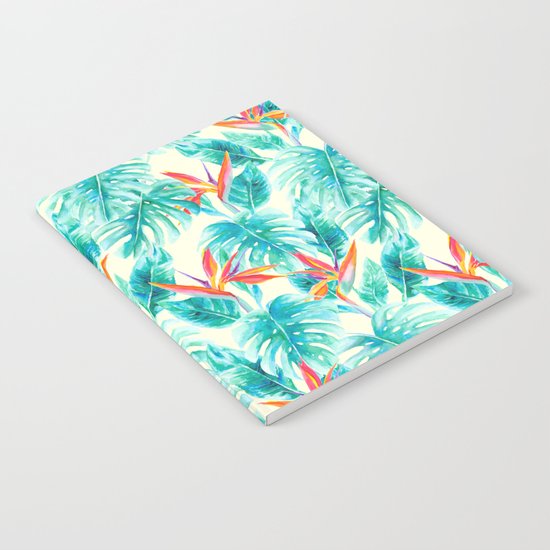 Tropical Paradise Pale Yellow Notebook
