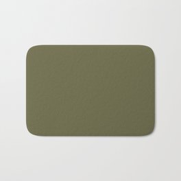Dark Green-Brown Solid Color Pantone Sphagnum 18-0529 TCX Shades of Green Hues Bath Mat
