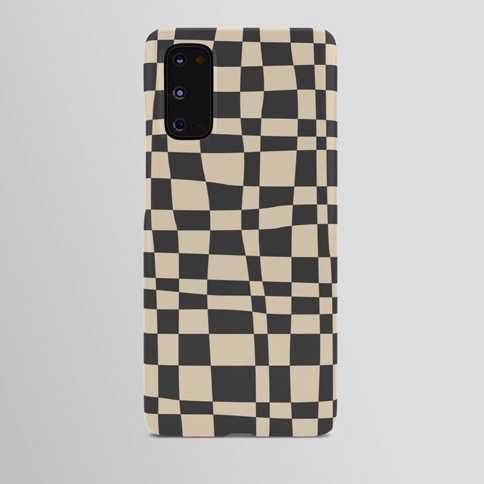 Checkered pattern (soft black) Android Case