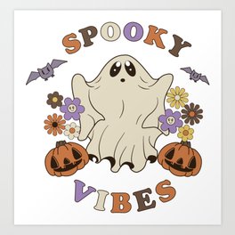 Retro Spooky Vibes Art Print