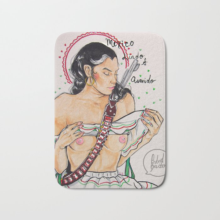 Mexican Woman - Femme Mexicaine Bath Mat