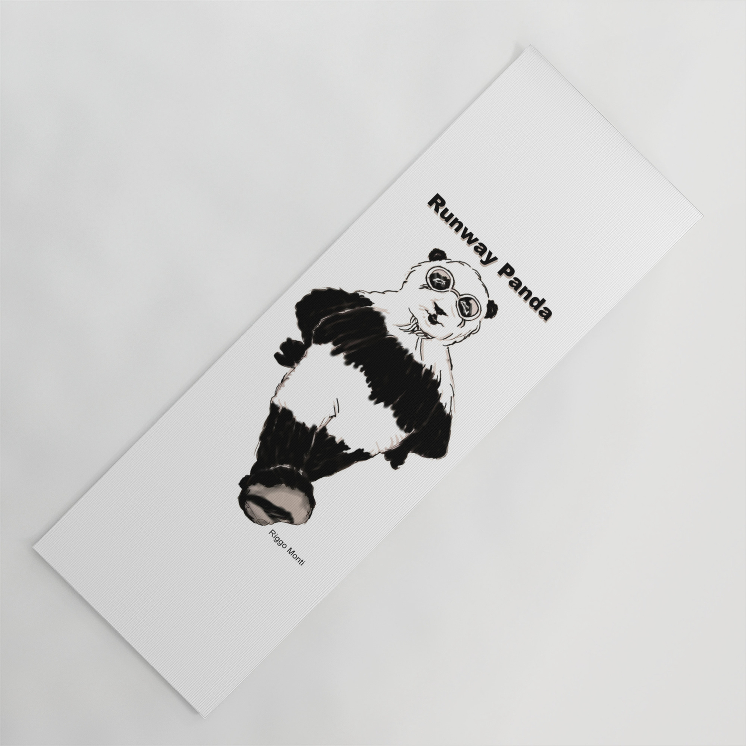 Riggo Monti Design 17 Runway Panda Yoga Mat By Riggomonti