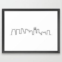 Nashville, TN City Skyline Framed Art Print