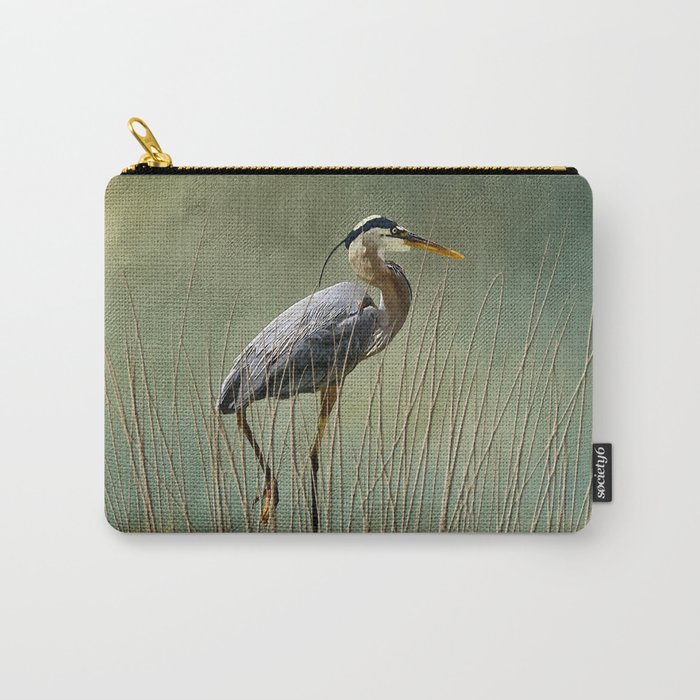 Great Blue At The Beach Carry-All Pouch