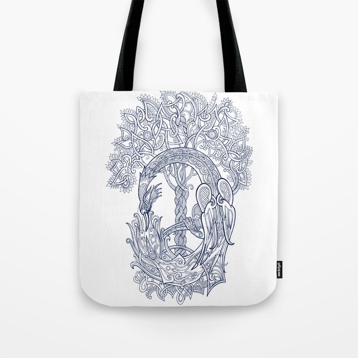 The Phoenix Bird and the Tree of Life Tote Bag