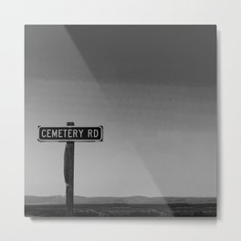 No One Cried Metal Print | Gray, Pretty, Grey, Landscape, Morose, Black and White, Distant, Cemetary, Black, Rain 