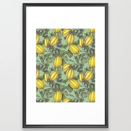 Lemons Under the Sun Sage Framed Art Print
