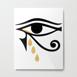 ALL SEEING CRY - Eye of Horus Metal Print | Pinealgland, Egypt, Gold, Illustration, Nature, Ancient, Popart, Spiritual, Geometry, Eyeofhorus 