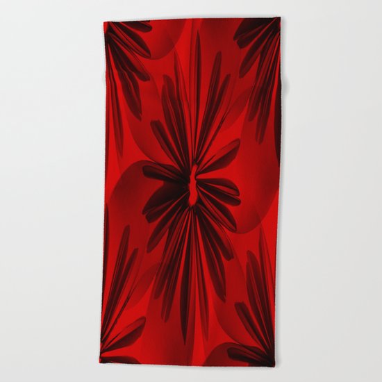 Christmas Red Beach Towel