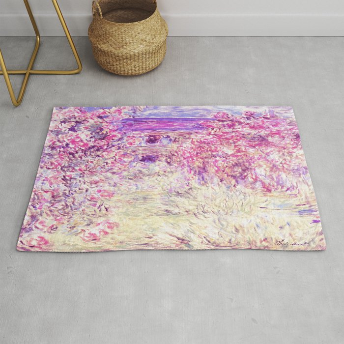 Monet : The House Among the Roses Rug