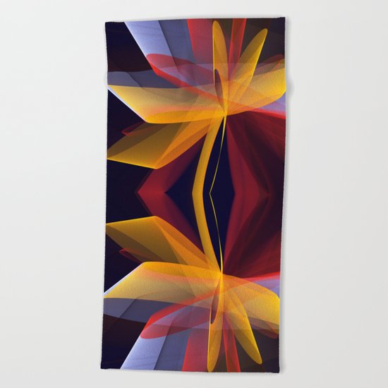 Transparent foldings, modern colourful abstract Beach Towel