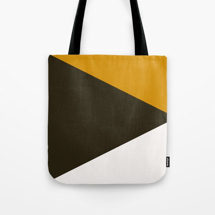 Mustard Yellow Modern Abstract Minimalist Geometric  Tote Bag