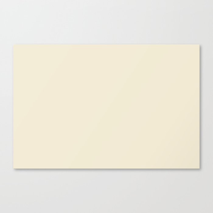 Creamy Off White Ivory Solid Color Pairs PPG Candlewick PPG1091-1 - All One Single Shade Hue Colour Canvas Print
